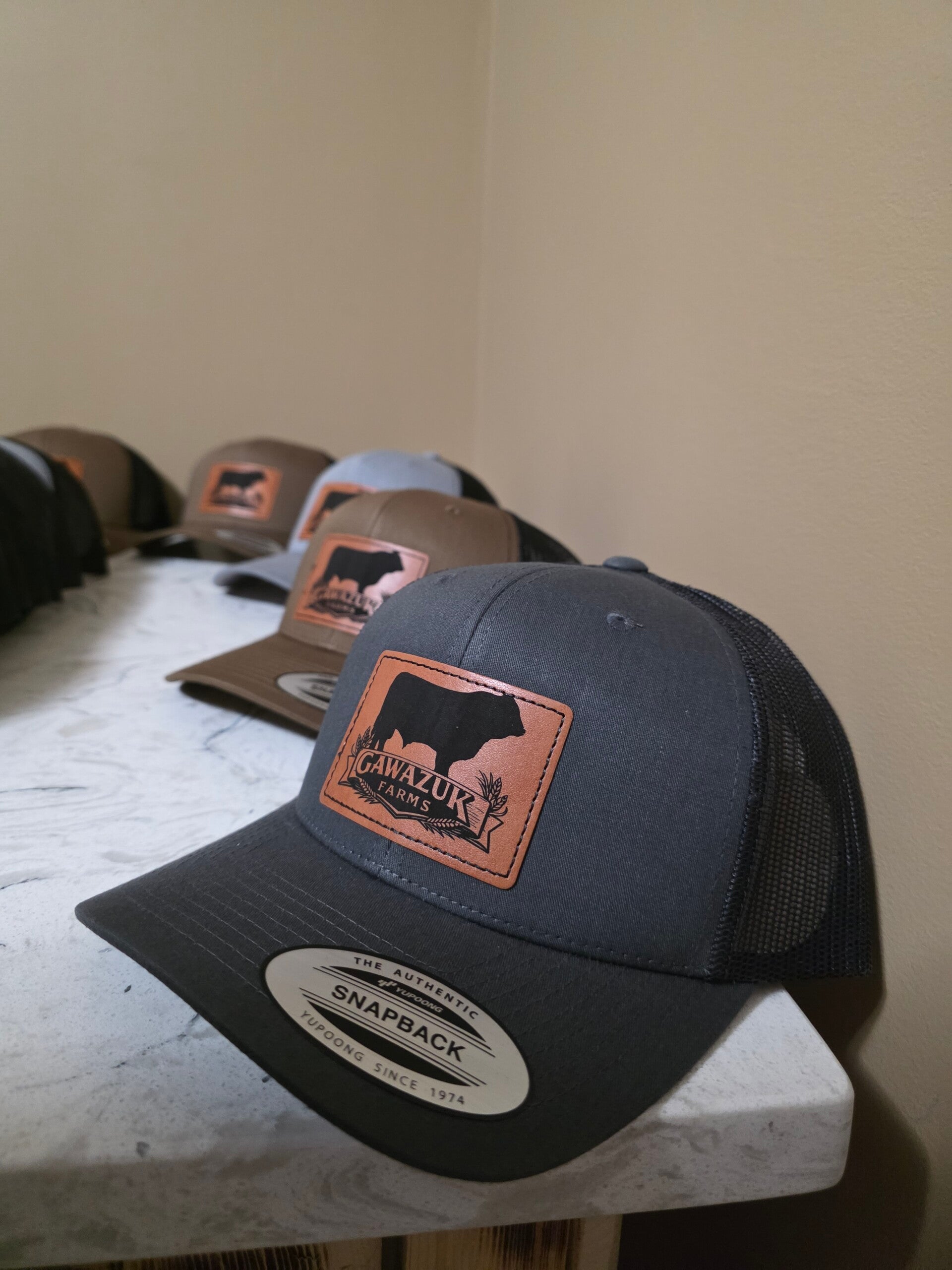 Laser-engraved custom hats